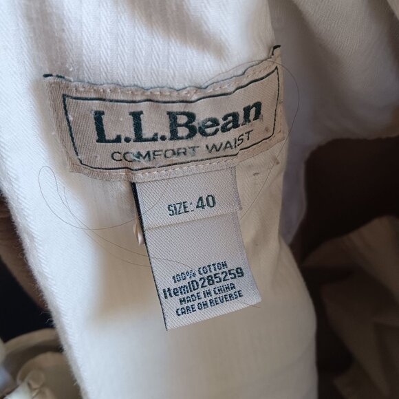 40x30 L.L. Bean Mens Comfort Waist Corduroy Pants 40 Brown Button Back Pockets - Picture 3 of 7
